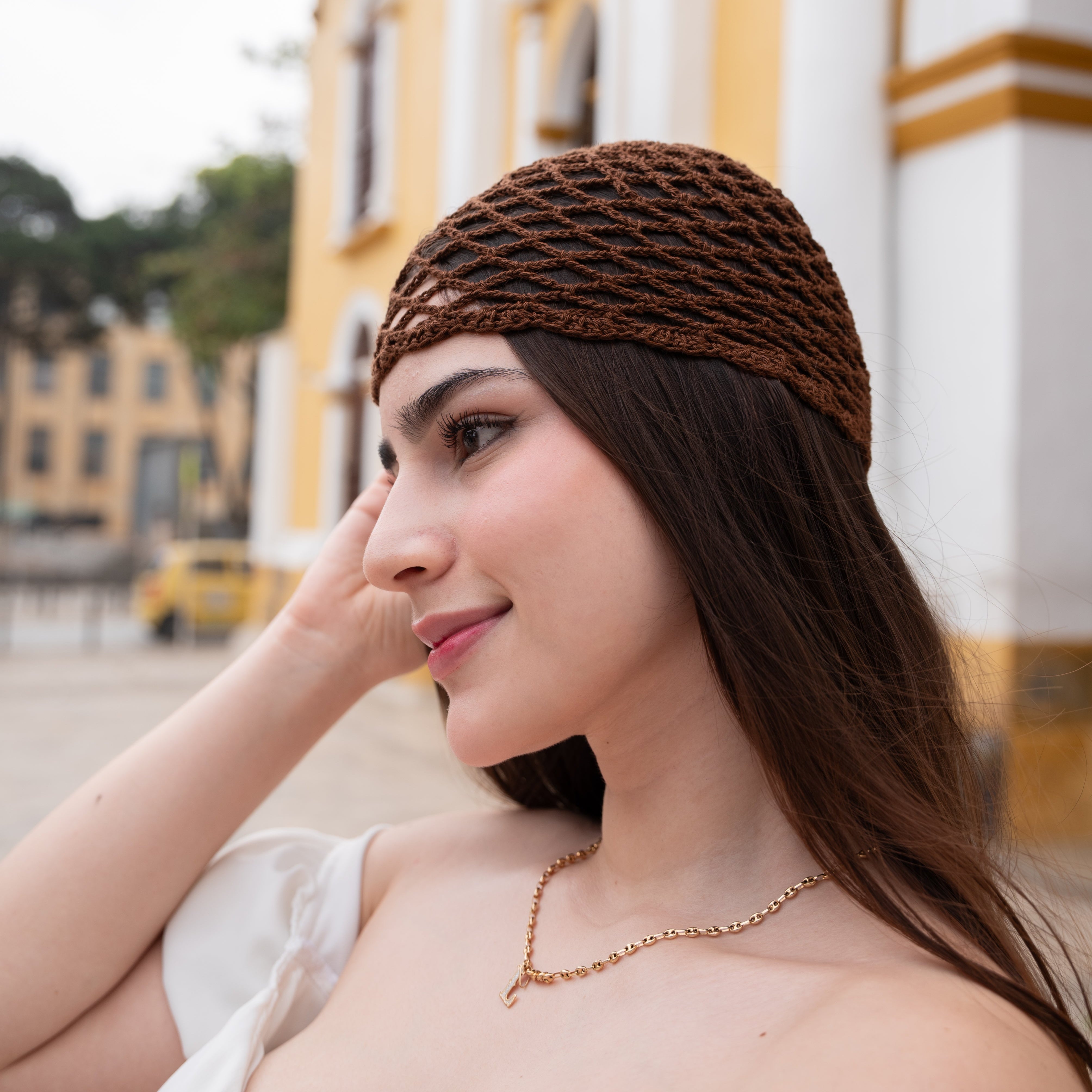 Crochet Mesh Hat Cafe
