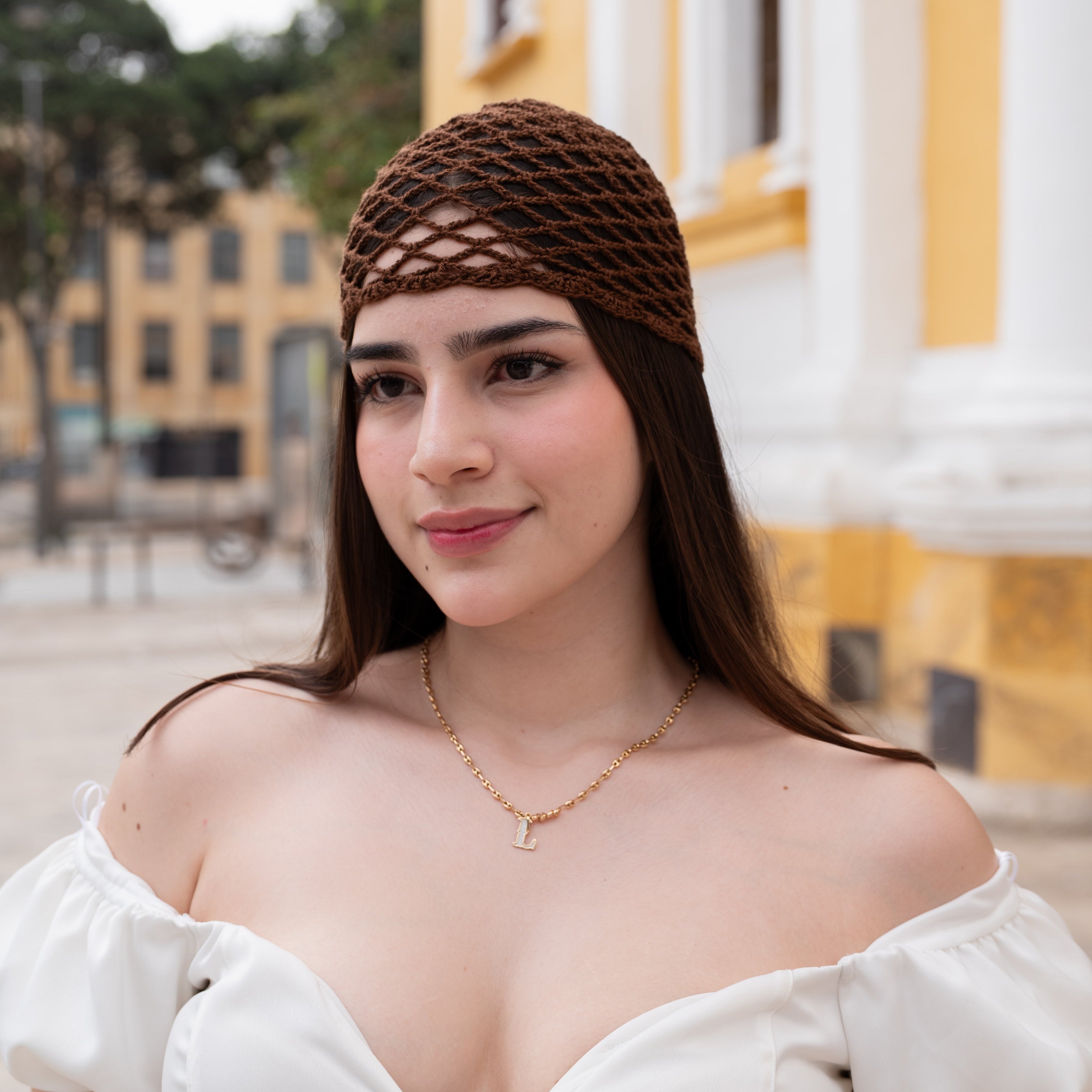 Crochet Mesh Hat Cafe