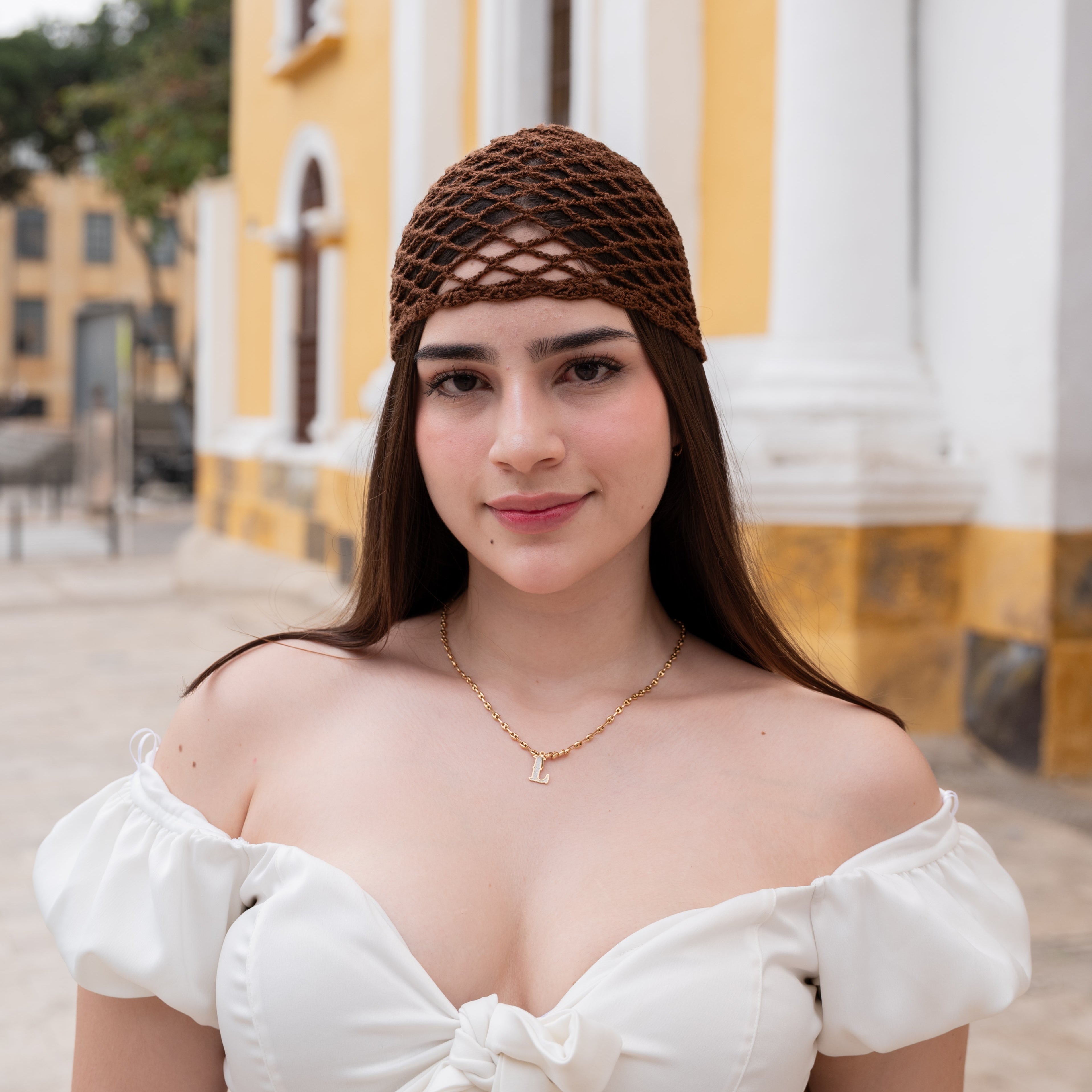 Crochet Mesh Hat Cafe